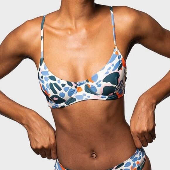 Blackbough Candy Rocks Bikini top Colorful Large underwire bra unlined Women's - Picture 1 of 7